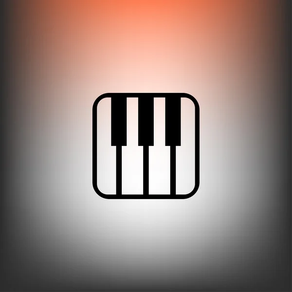 Clavier musical icône design plat — Image vectorielle