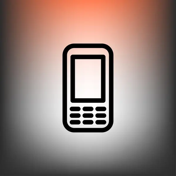 Icono de diseño plano del teléfono móvil — Archivo Imágenes Vectoriales