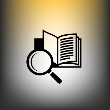 kitap simgesini büyüteç ile