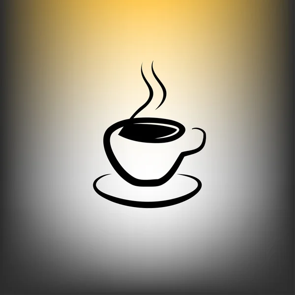 Koffiekopje met stoom — Stockvector
