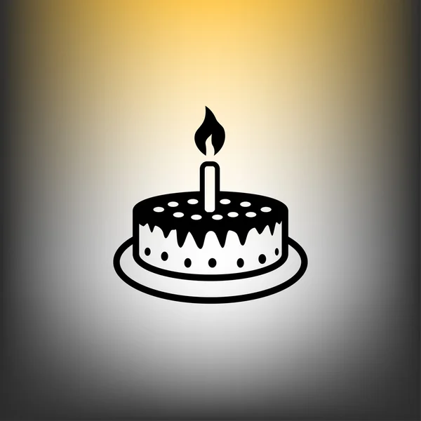 Pictogramme de gâteau d'anniversaire — Image vectorielle