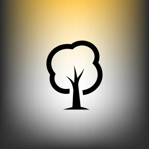 Icono del árbol de verano — Archivo Imágenes Vectoriales