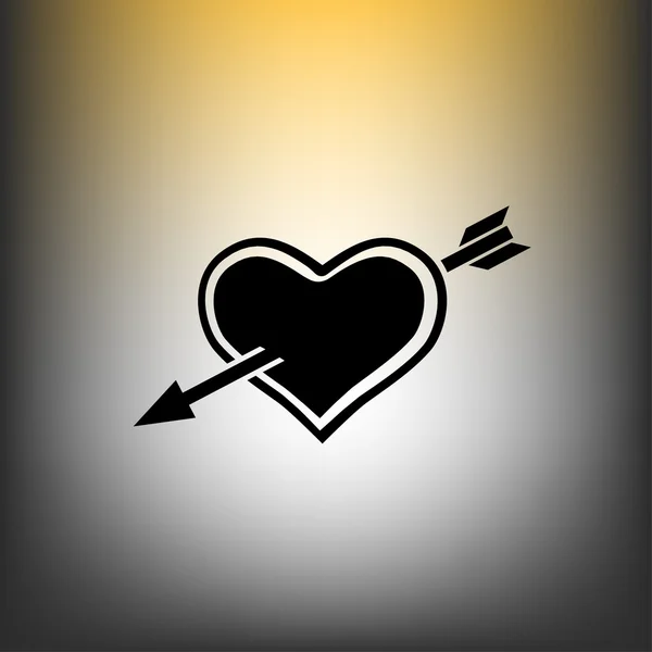 Καρδιά με βέλος σύμβολο — Διανυσματικό Αρχείο