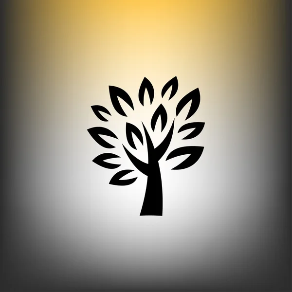 Icona dell'albero estivo — Vettoriale Stock