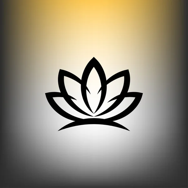 Lotus pictogram voor ontwerp — Stockvector