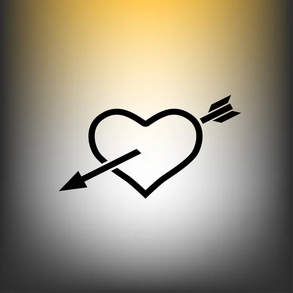Καρδιά με βέλος σύμβολο — Διανυσματικό Αρχείο