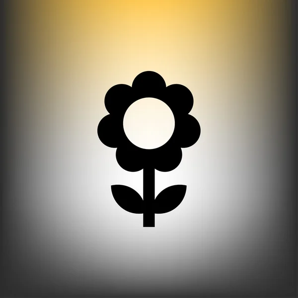 Bloeiende bloem pictogram — Stockvector
