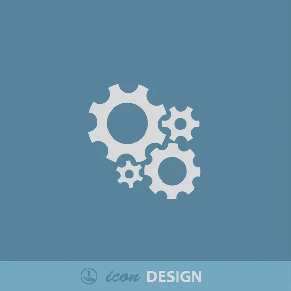 Pictograph of gears icon — Stock Vector