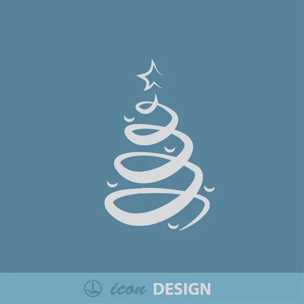 Juletræ ikon – Stock-vektor