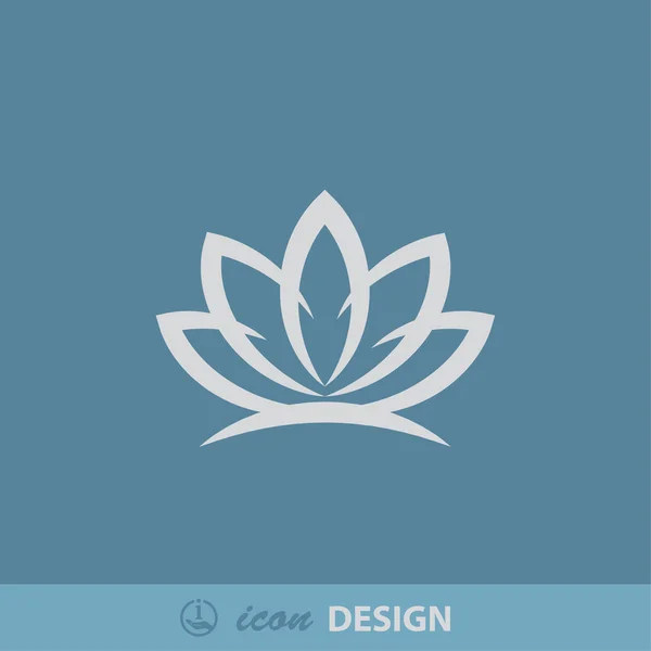 Lotus icon for design — Stock Vector