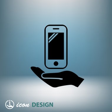 Cep telefonu elinde.