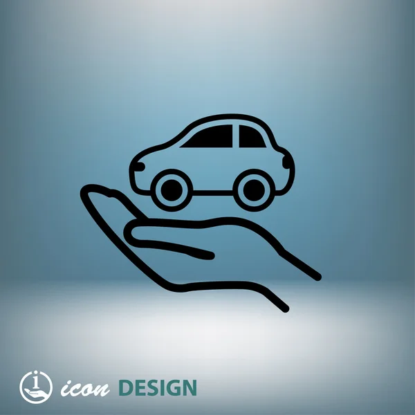 Icono de protección del coche — Vector de stock