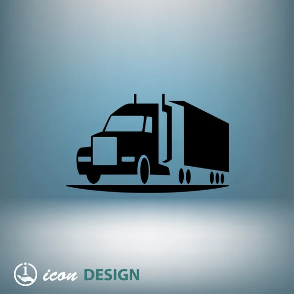 Vrachtwagen pictogram illustratie — Stockvector