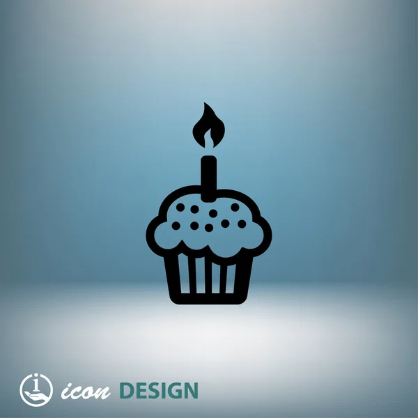 誕生日ケーキの絵文字 — ストックベクタ