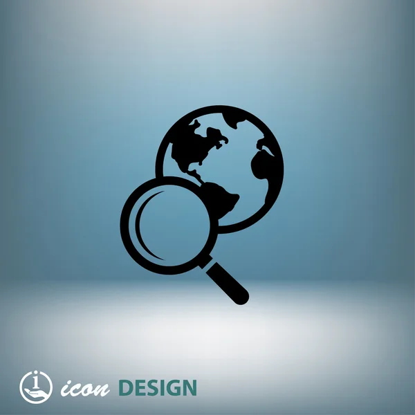 Magnifying glass icon — Stock Vector