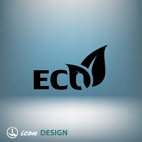 Eco ikona ikona — Stockový vektor