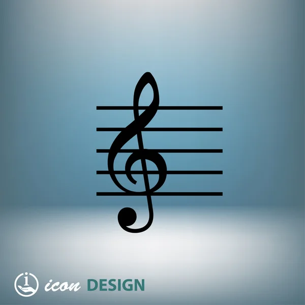 Musique aigu clef — Image vectorielle