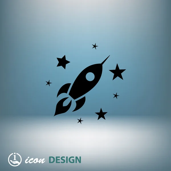 Cohete icono web — Vector de stock
