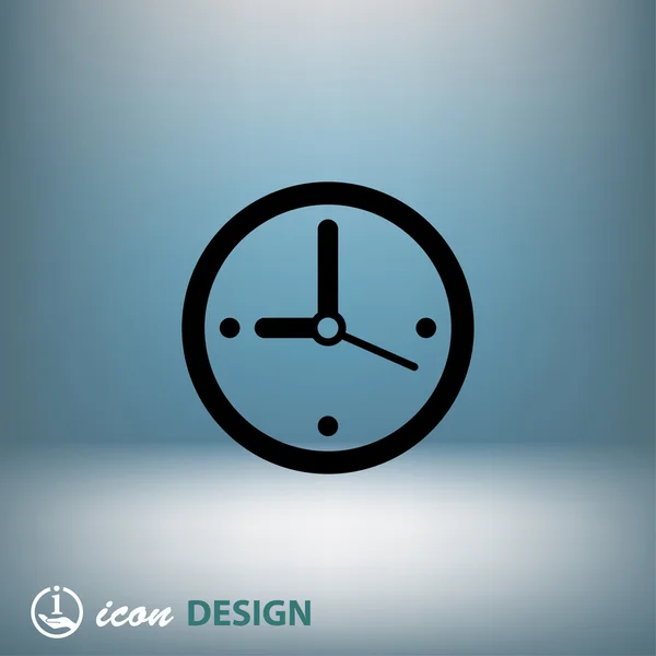 Icône de l'horloge bouton — Image vectorielle
