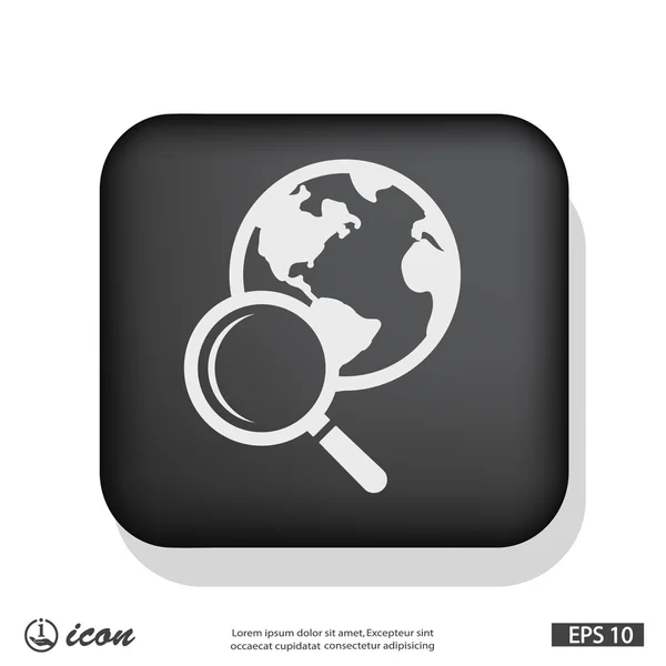 Magnifying glass icon — Stock Vector