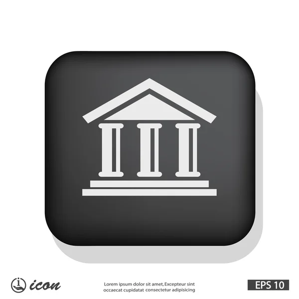 Segno di banca icona — Vettoriale Stock