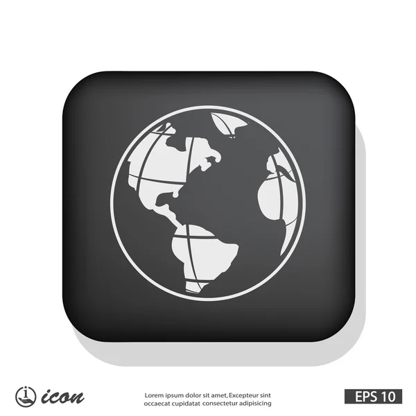 Pictogramme de l'icône du globe — Image vectorielle
