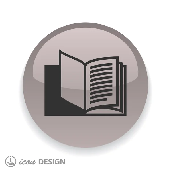 Pictografía del icono del libro — Vector de stock