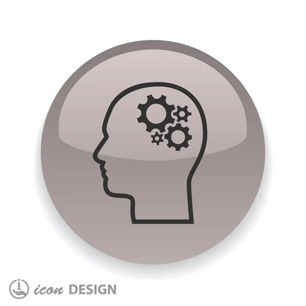 Zahnräder im menschlichen Kopf — Stockvektor
