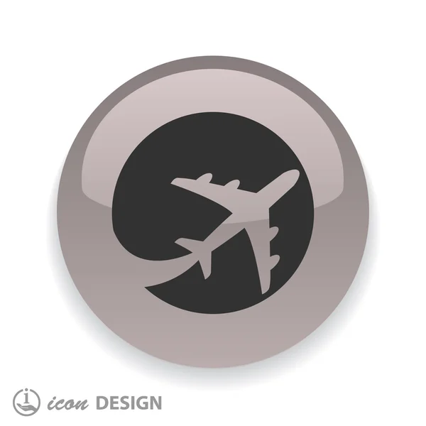 Piktogramm der Flugzeug-Ikone — Stockvektor