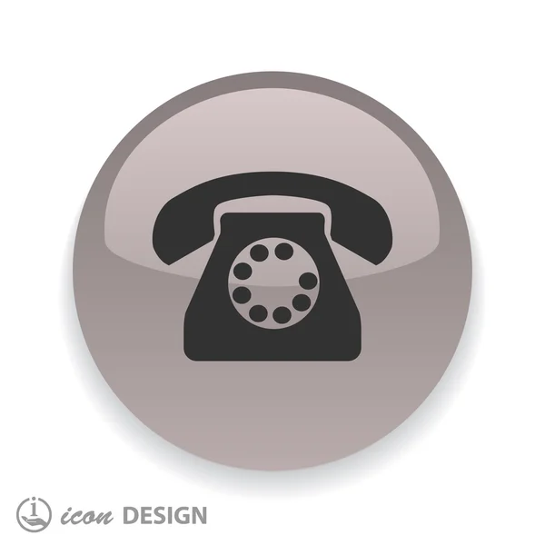 Icono del teléfono retro — Vector de stock