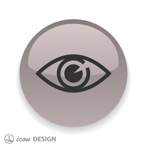 Кнопка человеческого глаза — стоковый вектор