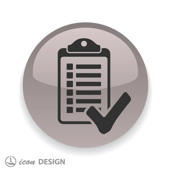 Checklist button icon — Stock Vector