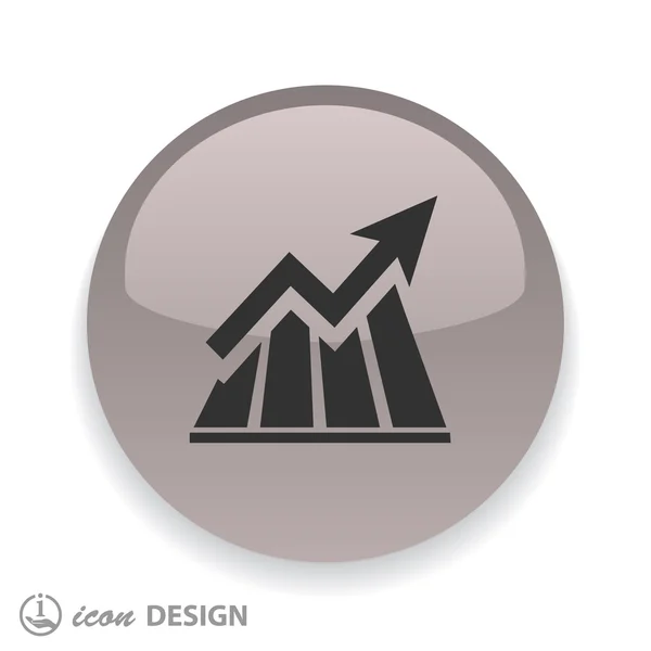 Business graph icon — Stock Vector