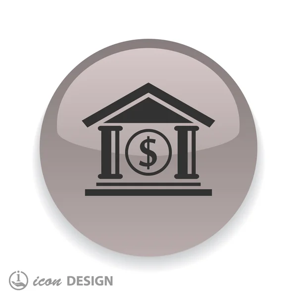 Bank teken pictogram — Stockvector