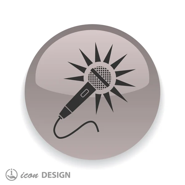 Musical Microphone icon — Stock Vector