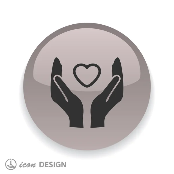 Heart in human hands — Stock Vector