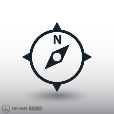 Tasarım için pusula simgesini