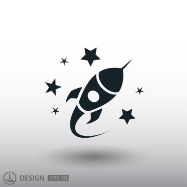 Roket simgesi tasarım için