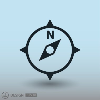 Tasarım için pusula simgesini