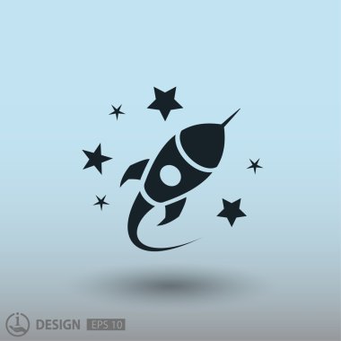 Roket simgesi tasarım için