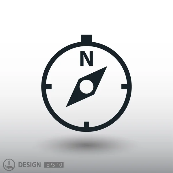 Icona della bussola per il design — Vettoriale Stock