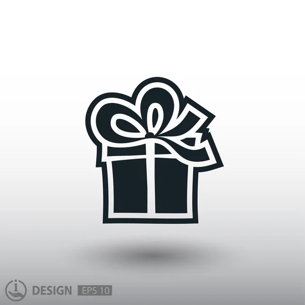 Icono de caja de regalo — Vector de stock