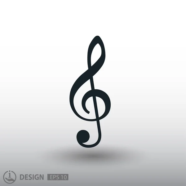 Treble clef icon — Stock Vector