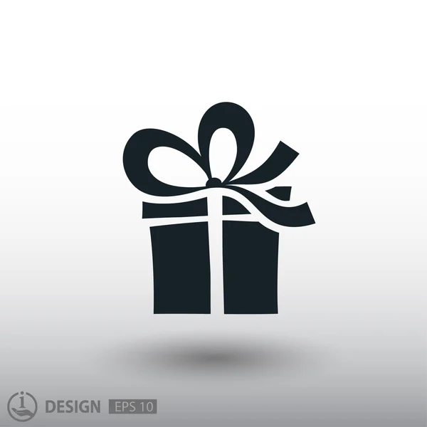 Icono de caja de regalo — Vector de stock