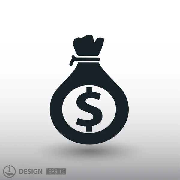 Icono de bolsa de dinero — Vector de stock