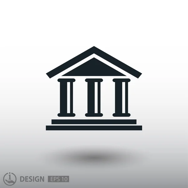 Icono signo de banco — Vector de stock