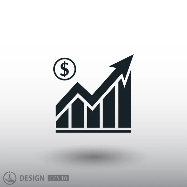 Business diagram knappen — Stock vektor