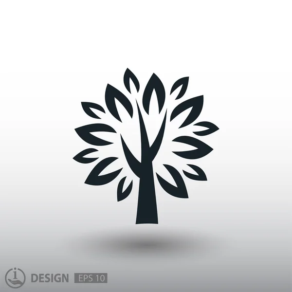 Árbol tronco icono — Vector de stock