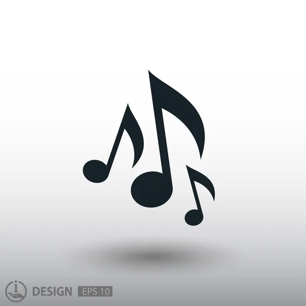 Música notas icono — Vector de stock