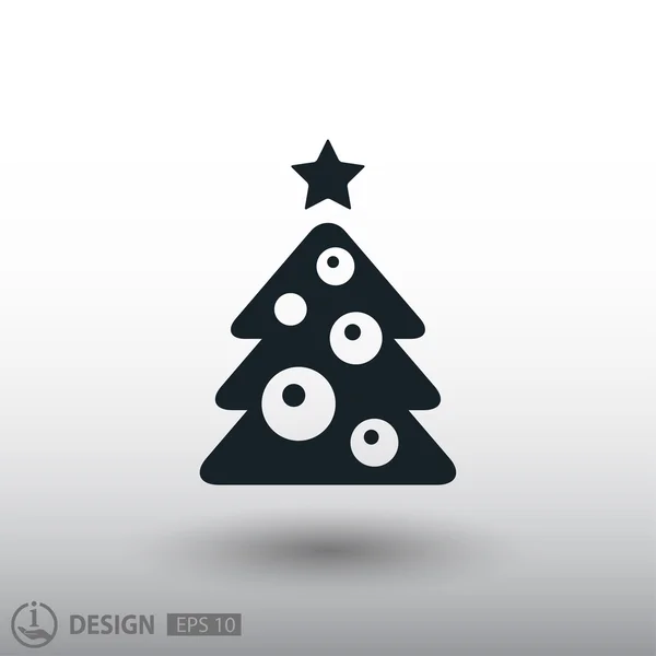 Icône arbre de Noël — Image vectorielle